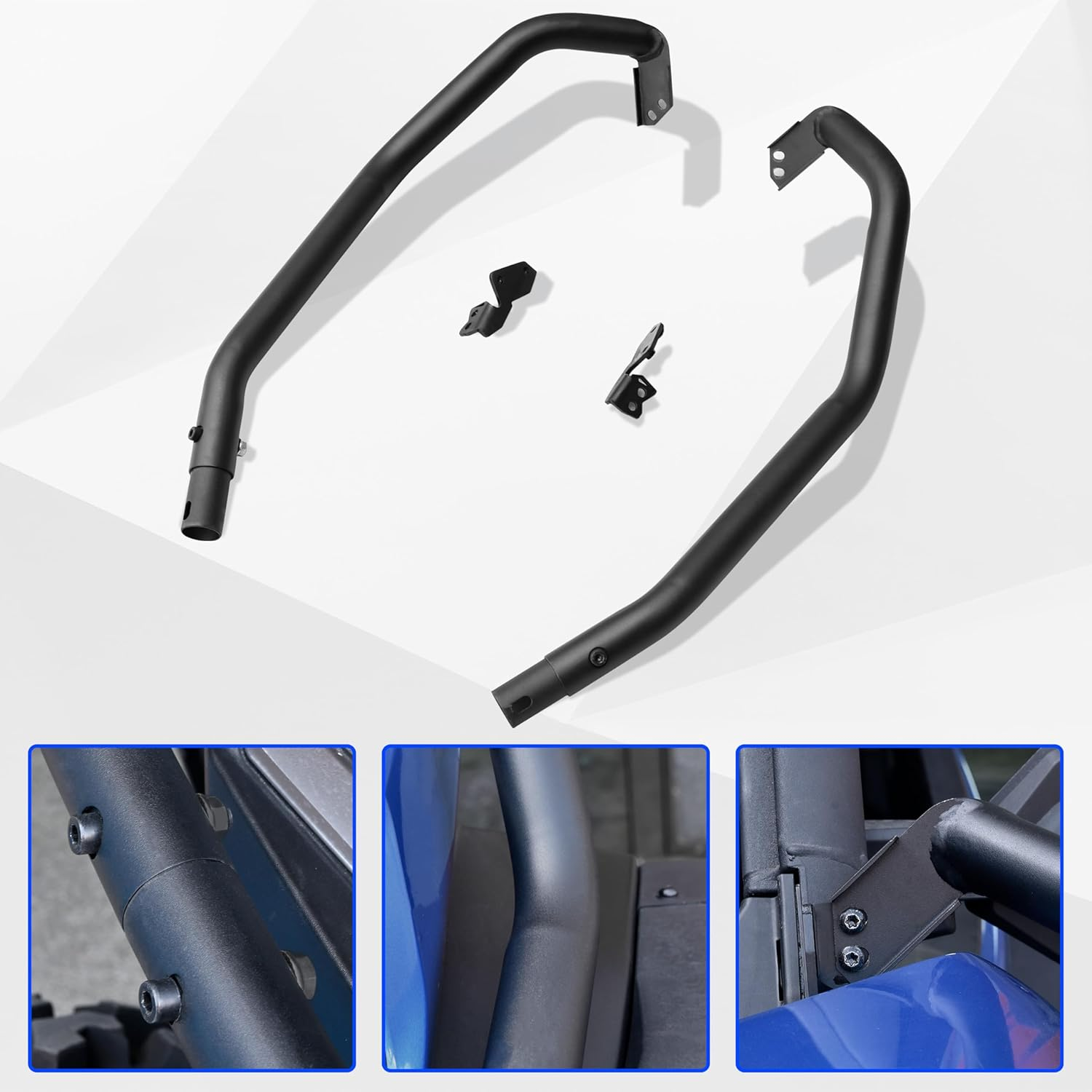 SAUTVS Heavy-Duty Steel Front Corner Protectors for Can Am Commander, Combined Side Bumper Bar Protector for Can-Am Commander & Max 2021-2025 Accessories, OEM#715006807 Replacement, Pair image number 1