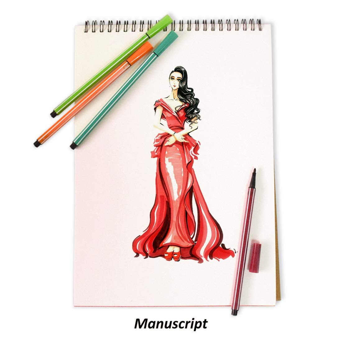 KXF Spiral Sketchbook Pad A4 Sketch Book Blank 60 Pages Artist Sketch Pad with Hardback Cover 130Gsm Sketch Paper A4 Art Drawing Book image number 2