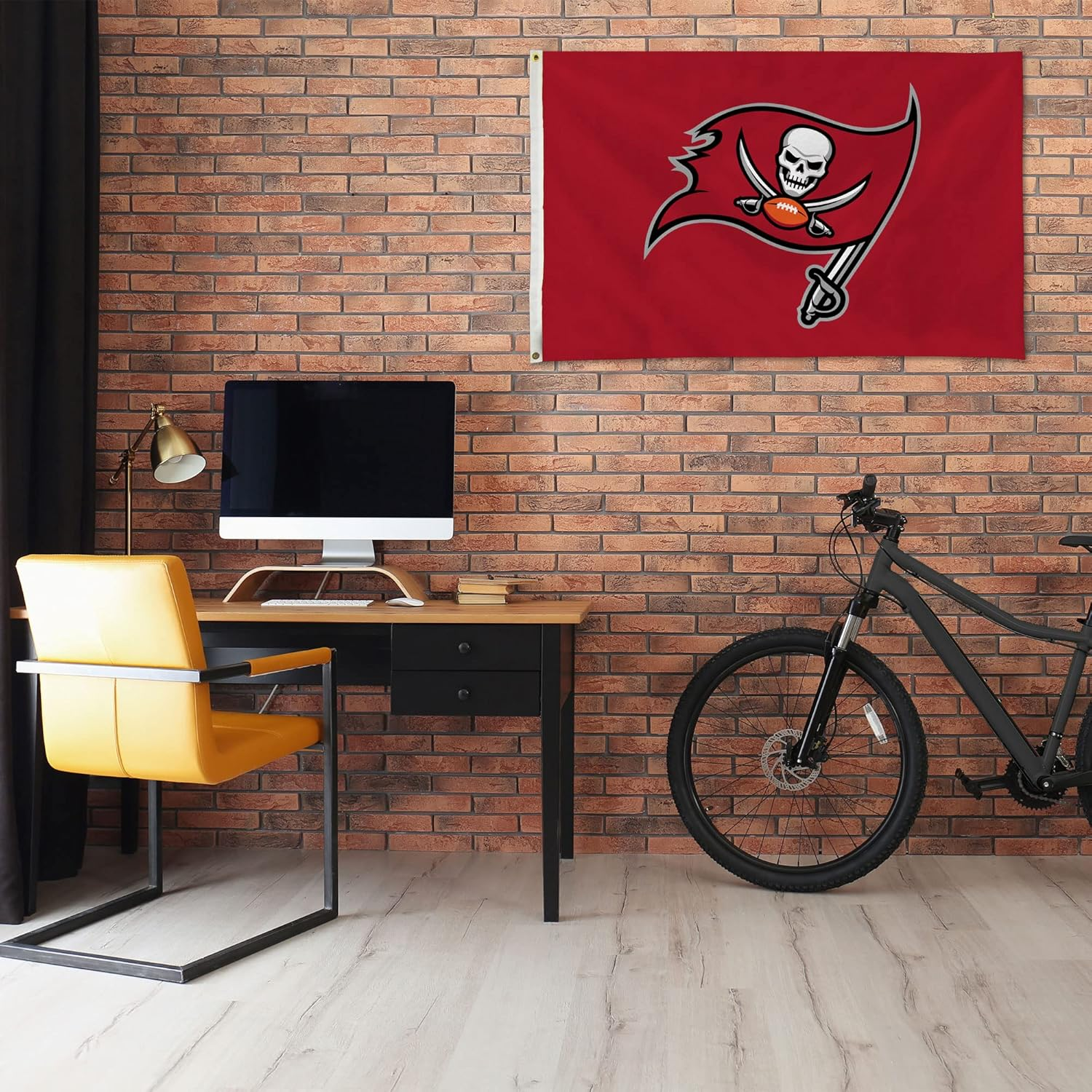 Rico Industries NFL Tampa Bay Buccaneers 3-Foot by 5-Foot Single Sided Banner Flag with Grommets image number 7