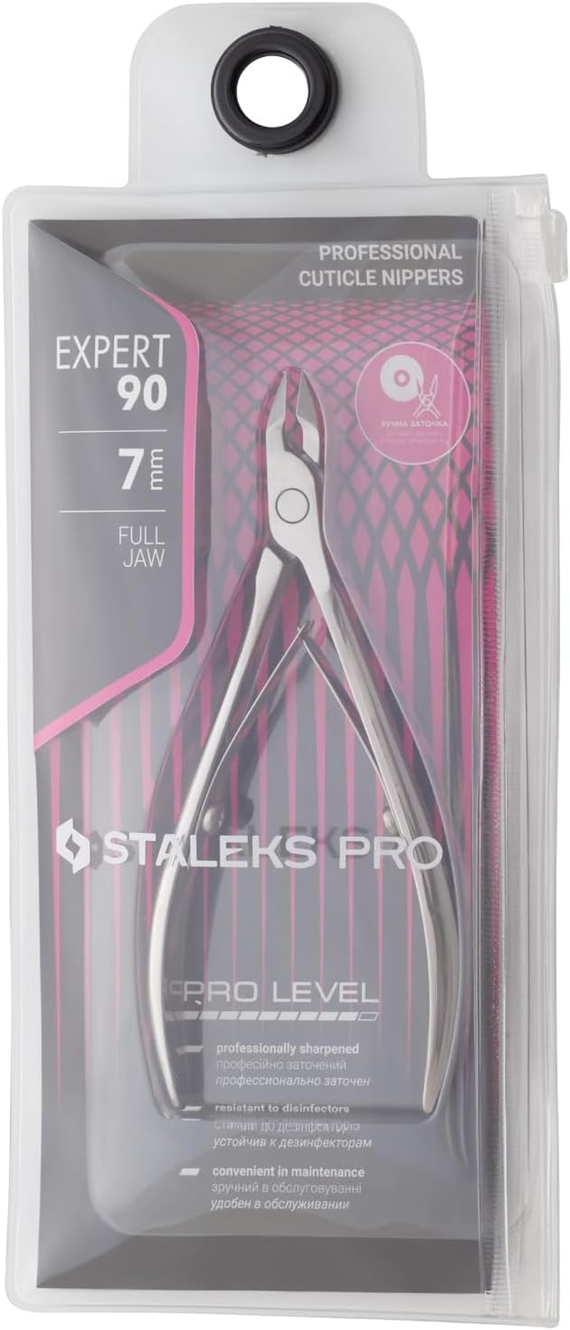 Staleks Pro Expert 90 Full Jaw 7 Mm Blade Professional Cuticle Nippers - Pack of 1 - Model NE-90-7 image number 4