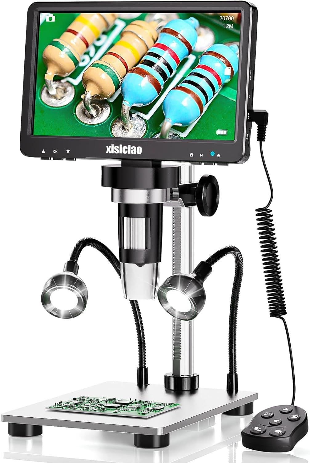 Digital Microscope, 7" LCD Handheld, 1200X Magnification, 12MP, 1080P Portable Microscope, Windows/Mac Compatible image number 4