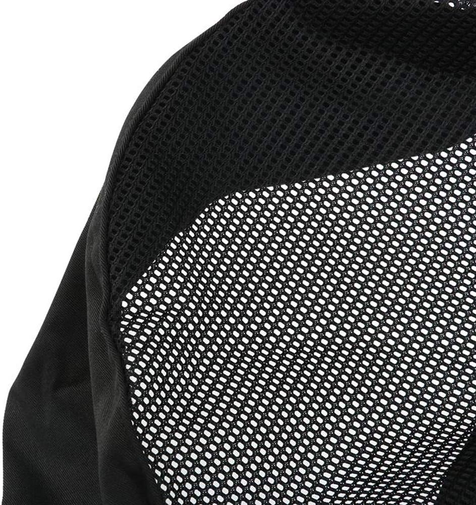 Breathable Mesh Top Skull Cap Catering Chefs Hat with Adjustable Strap Black, Black, One Size image number 4