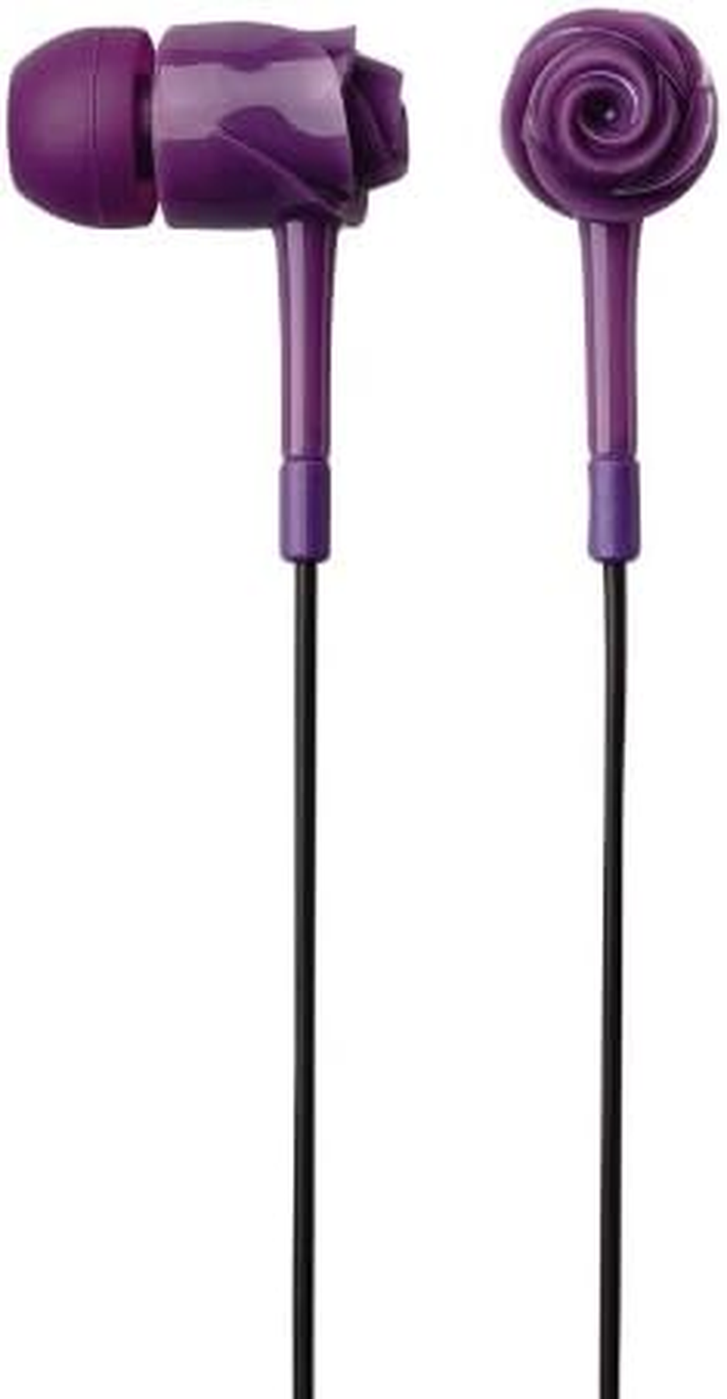 ELECOM Ear Drops Rose In-Ear Headphones Rose Flower (Purple) EHP-AIN50PU