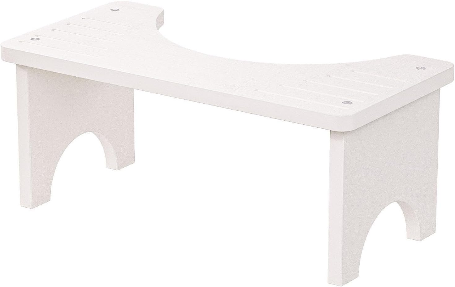 STARTIST Wooden Squat Stool for Adults, Bathroom Step Ladder with Non-Slip Base, White, as Described - Brown image number 5