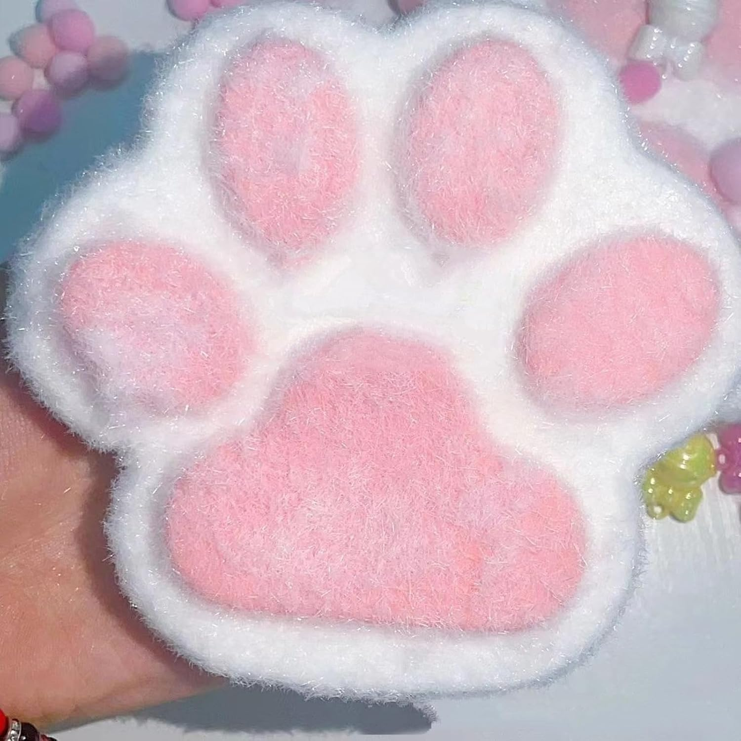 5 Inch Big Cat Paw Squishy Toys for Stress Relief, Cute Cat Paw Design, Adorable Soft Squeeze Toys for Kids and Adults (Pink)