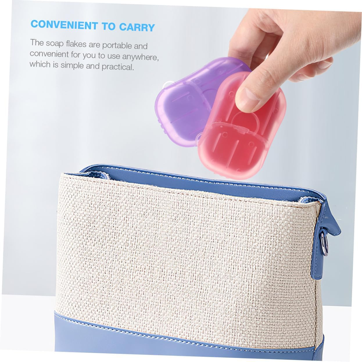 CORHAD Lightweight Portable Travel Soap Paper of Hand Soap Sheets for Travel Use Safe and Refreshing Slices image number 6