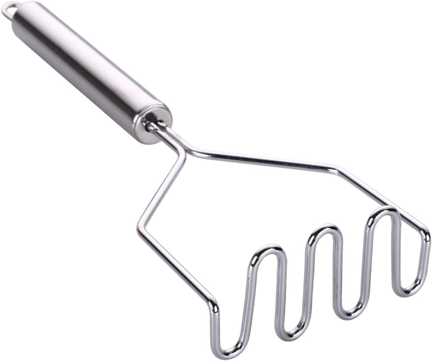 MIZOXY Stainless Steel Potato Masher - Heavy Duty Metal Ricer with Mirror Polish, Dishwasher Safe - Versatile Kitchen Tool for Mashing Potatoes, Avocados, Beans, and More - Easy to Clean and Use image number 5