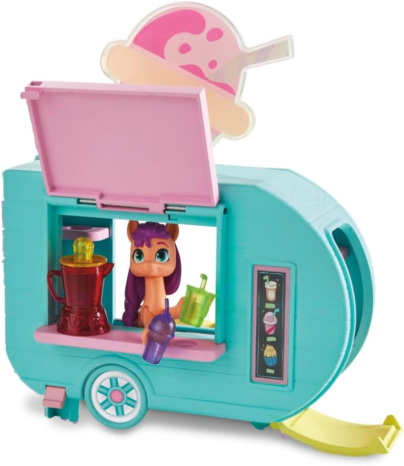 My Little Pony Playset Sunny Starscout Smoothie Truck Set, Hoof to Heart Pony Doll, Toys for Girls and Boys 5 Years Old+ image number 4
