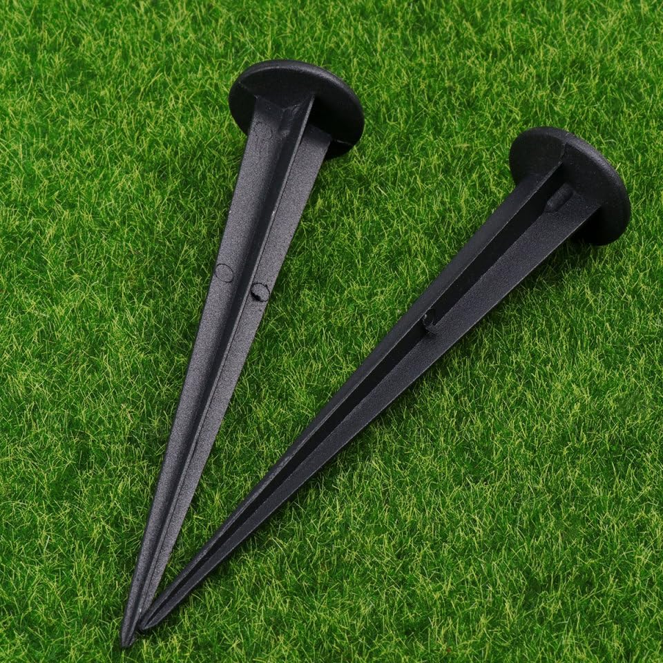 OSALADI Ground Spikes for Landscape Lights, Pack of 4 Garden Stakes, Lawn Lamp Ground Spikes with M5 Screw, Black, for Outdoor Garden, Patio, Yard image number 6