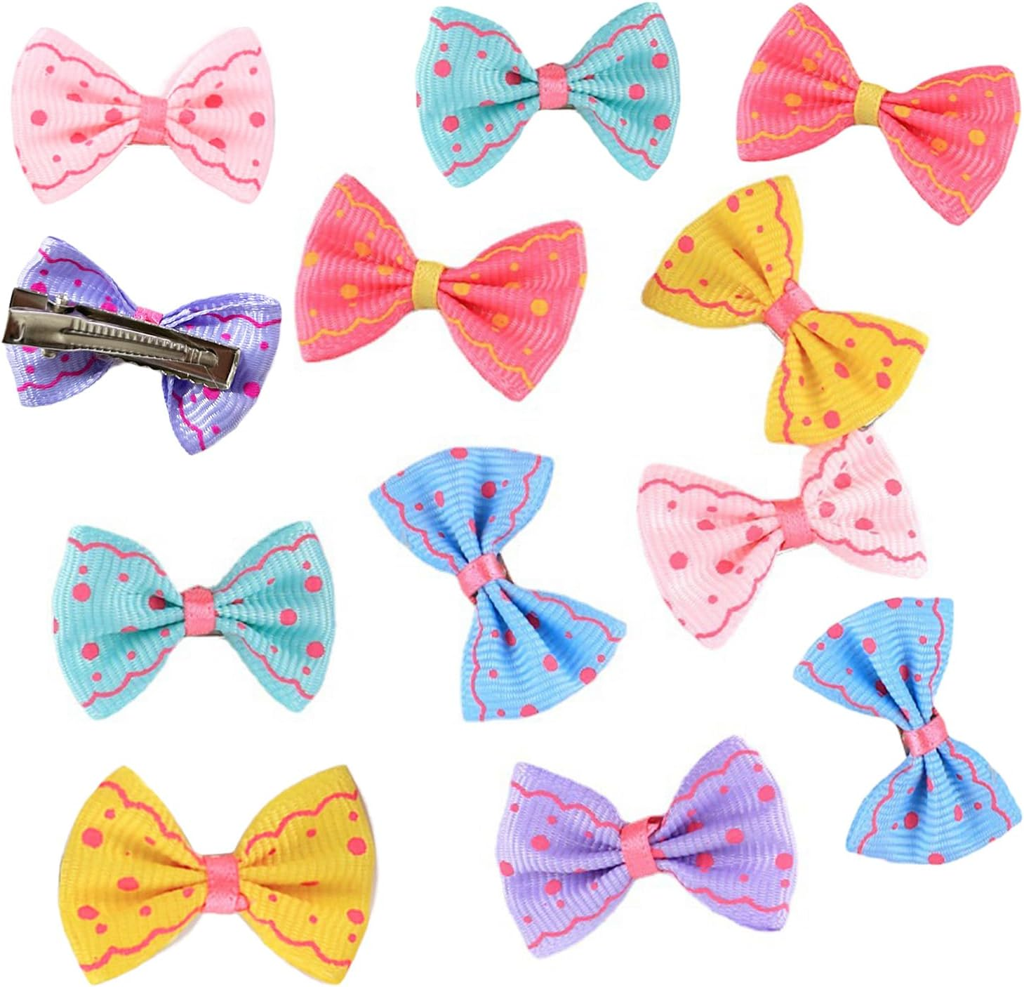 Dog Hair Bows Hairpin Pet Hair Clips Pet Flower Hair Clips Puppy Hair Bows Puppy Pet Hair Accessories Bow Grooming Products image number 5