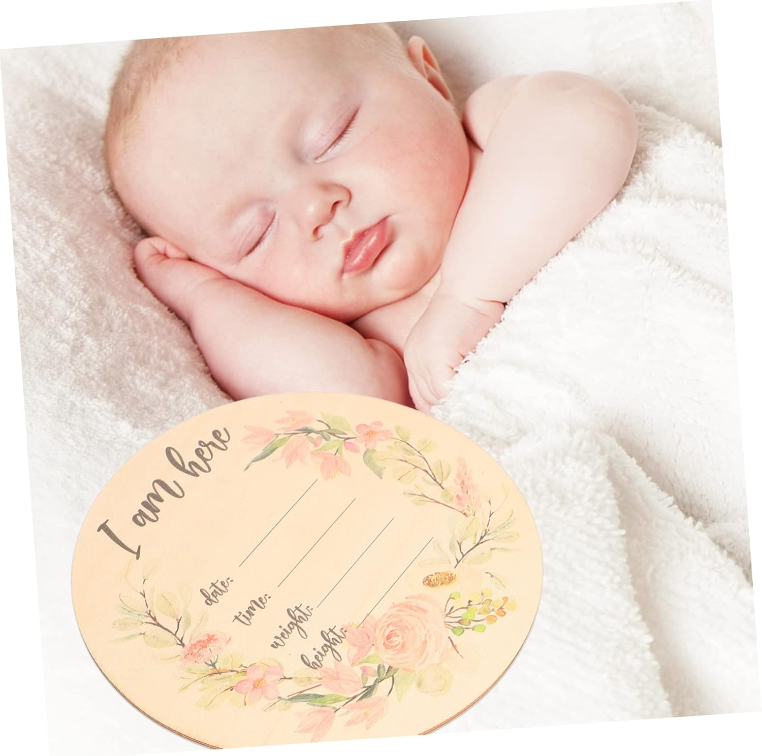 Abaodam 6Pcs Newborn Milestone Cards Hatch Announcement Ink Print Pads for Birth Announcement image number 3