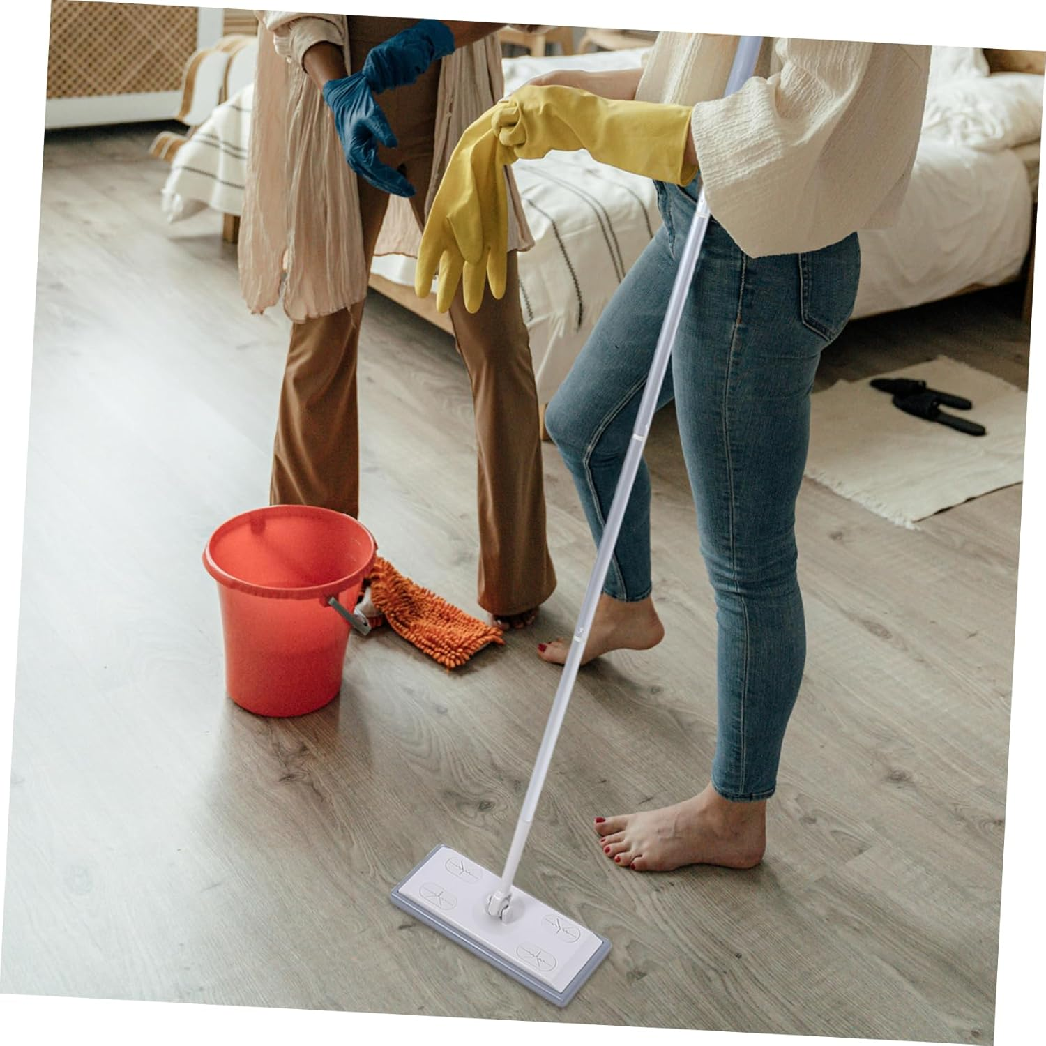 Mobestech Desktop Dust Mop Detachable Reusable Cleaning Mop for Hardwood Tile Floor No Wash Design Easy Dust Removal Household Cleaning Tool for Effortless Maintenance image number 6