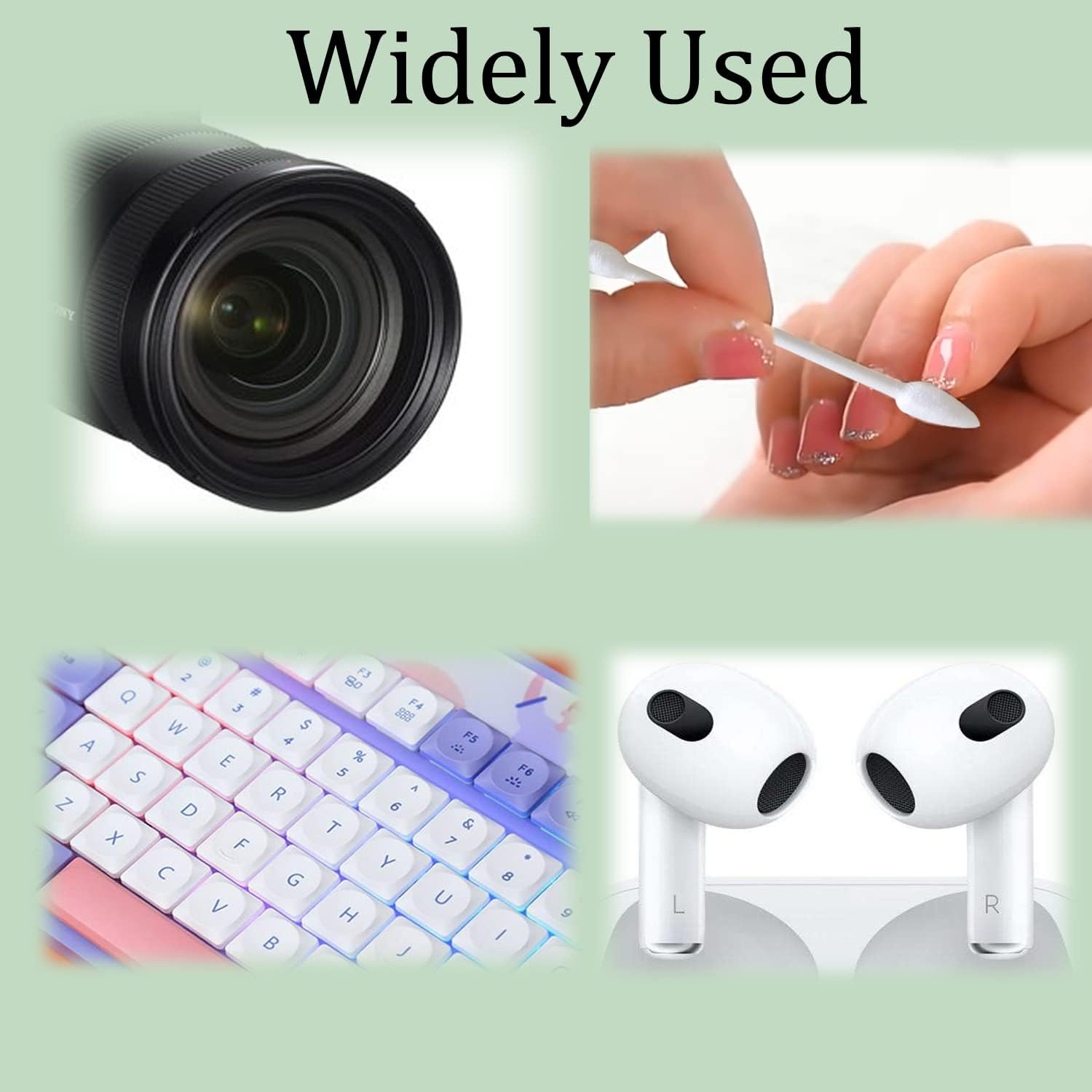 Double Precision Tips Cotton Swabs with Paper Stick, Pointed Organic Cotton Buds for Makeup, 800Pcs image number 5