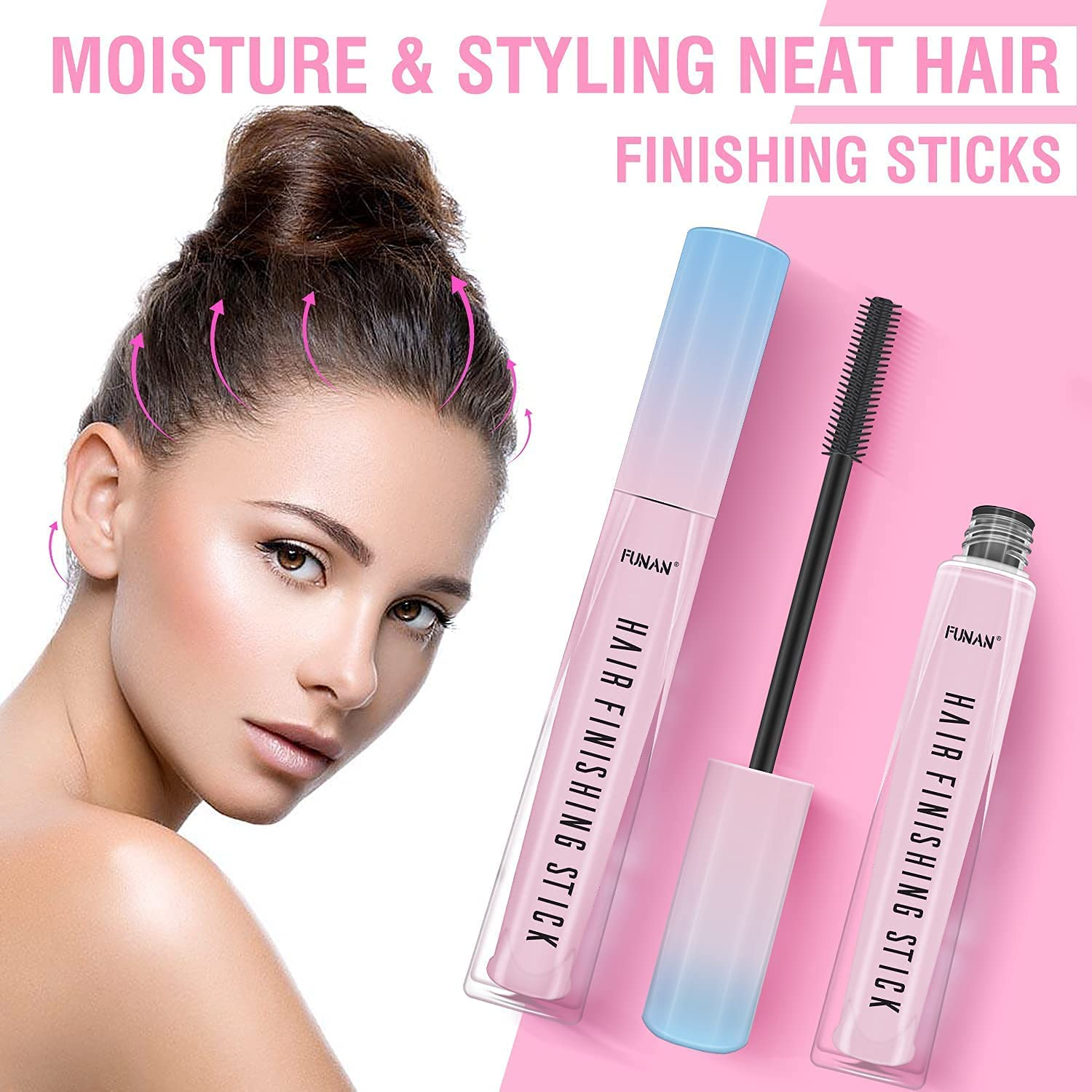 FUNAN Hair Finishing Stick 2 Pack for Small Broken Hair Cream/Gel for Women Naturally Refreshing, Non-Greasy and Non-Sticky image number 3