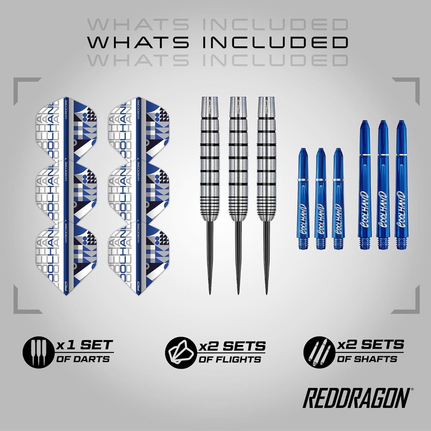 RED DRAGON Game on Professional Player Series Steeltip Darts Set with Dart Flights and Dart Shafts (Stems) image number 5