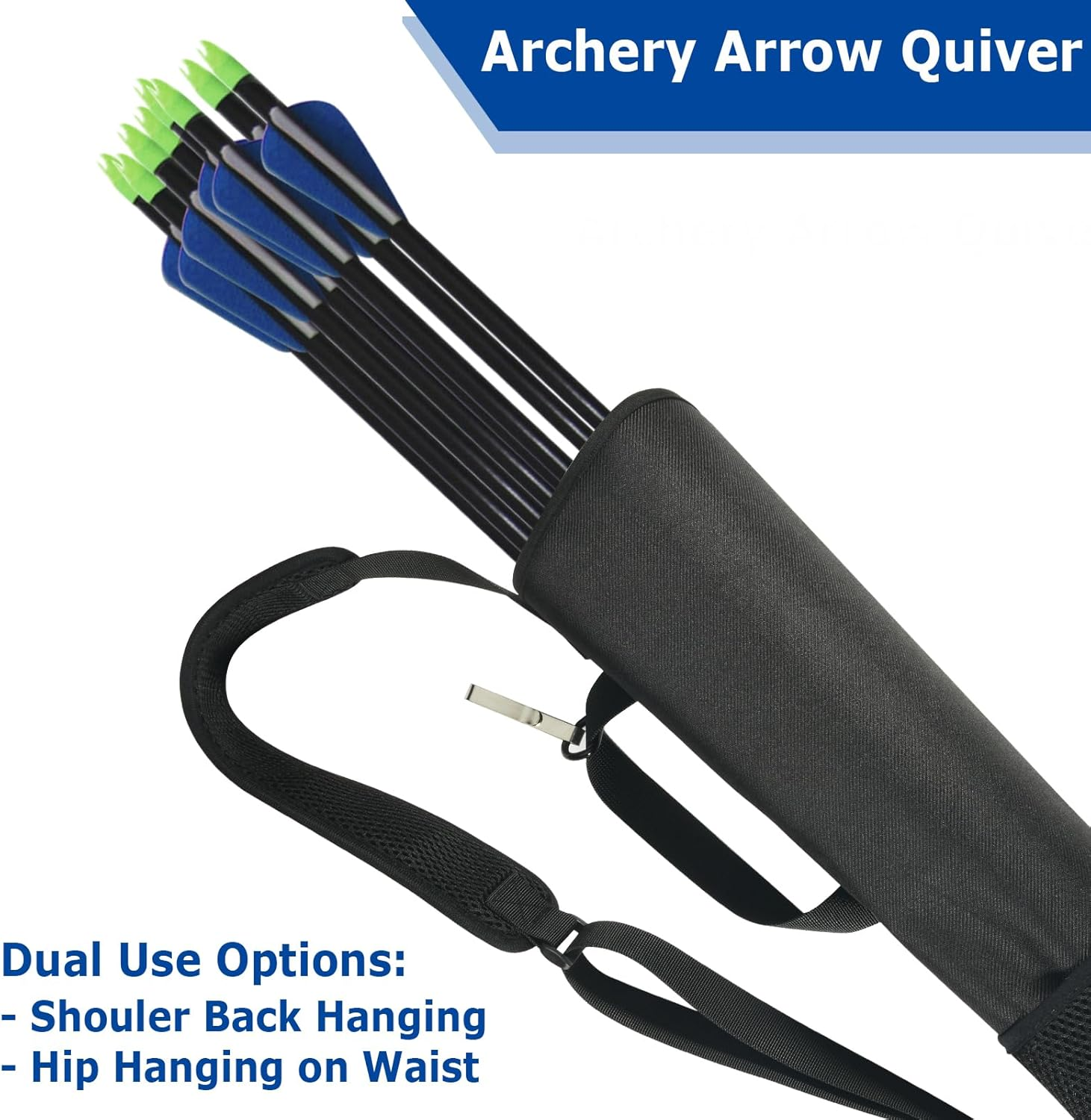Cosmos Archery Arrow Quiver Holder Adjustable Arrow Backpack Bag Holder Hip Back Quiver for Arrows, Bow Hunting and Target Practicing image number 5