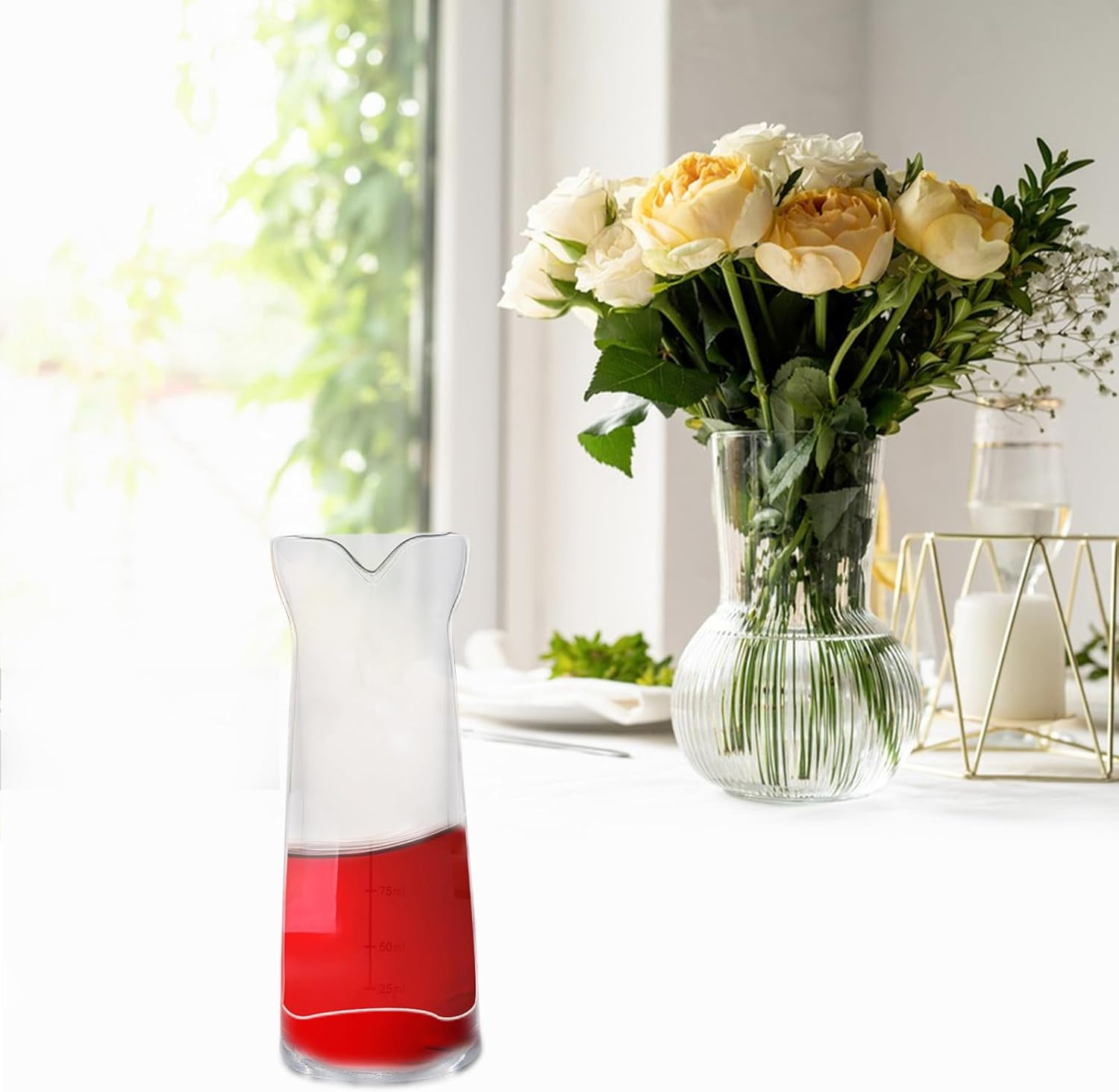 RUNROTOO 200Ml Wine Dispenser Decanter with Handle Creative Large Wine Pitcher for Home Use Liquor Separator Suitable for Whiskey image number 5