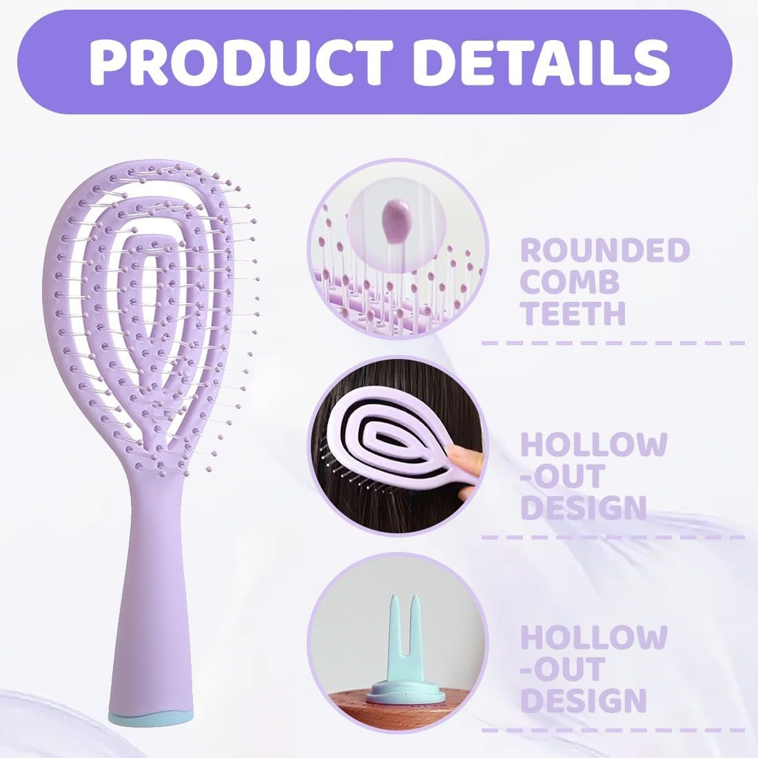 IBXWMNG Curling Brush, Hair Brush, Hair Brush, Suitable for Styling Hair and Massaging Scalp image number 4