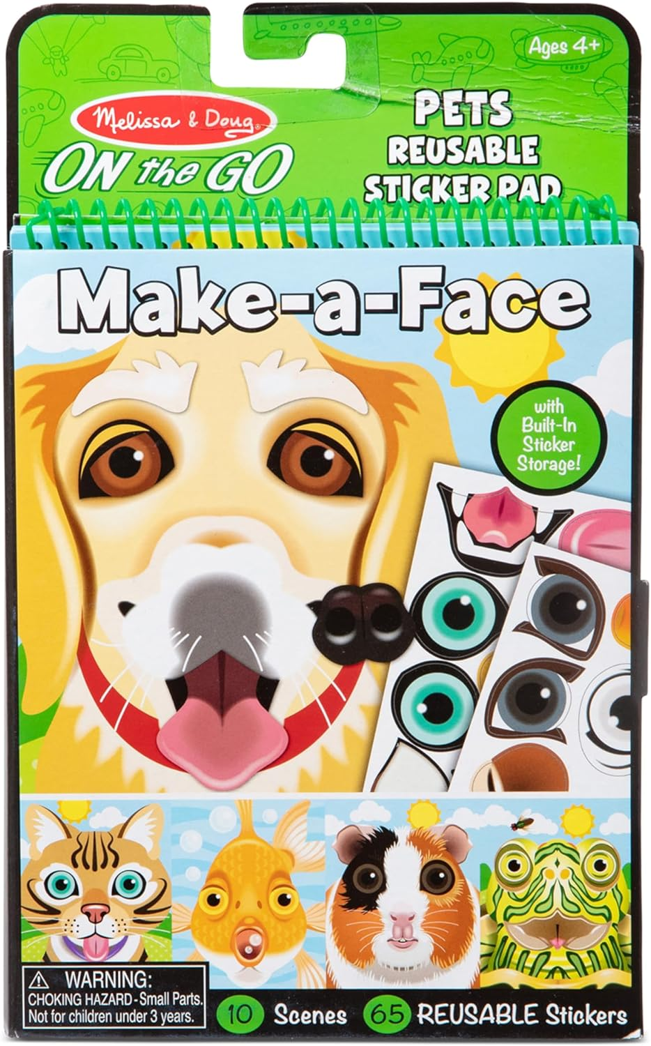 Melissa & Doug Make-A-Face Pets Reusable Sticker Pad image number 1