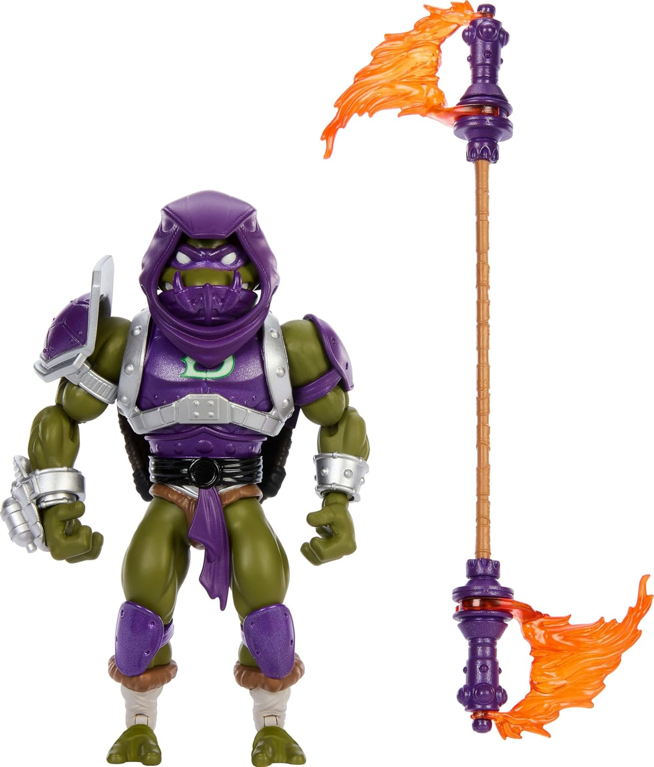 Masters of the Universe Origins Turtles of Grayskull Donatello Reptile Wars Posable Action Figure, Teenage Mutant Ninja & Motu Crossover Donnie Toy image number 2