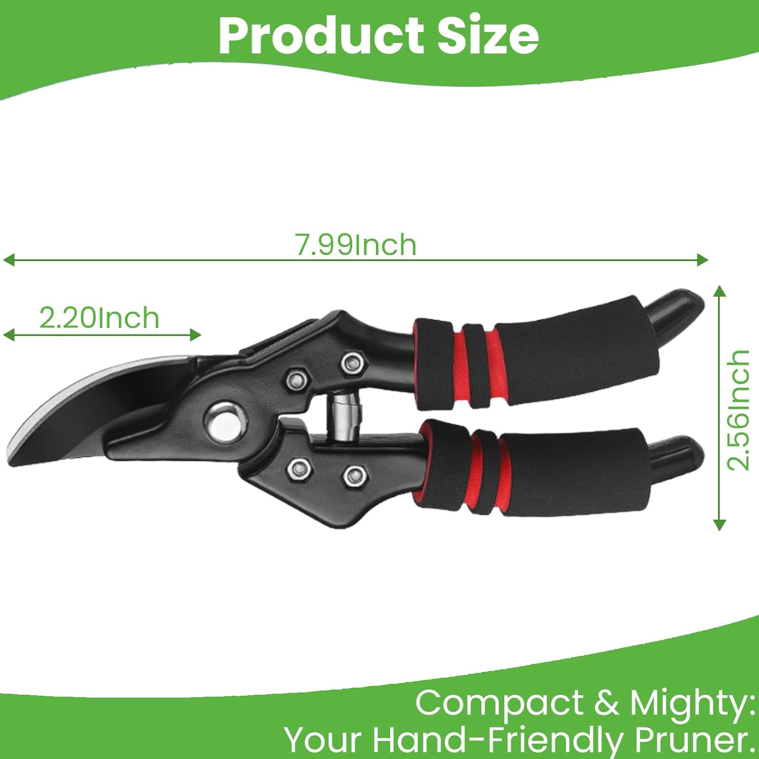 UUNXAM Pruning Shears& Garden Secateurs, Easy to Use Gardening Tools with Grip Handles Sharp, for Plants, Flowers, Bonsai & Branch Trimming image number 2