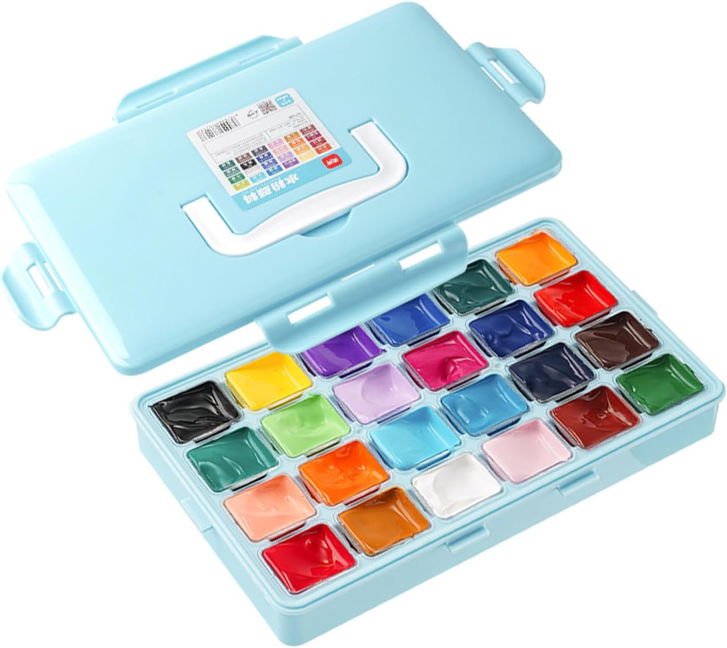 Gouache Paint Set, Unique Jelly Cup Design, Non-Toxic, Guache for Canvas Watercolor Paper - Perfect Beginners, Students, Artists 24 Colors X 30Ml/1Oz image number 1