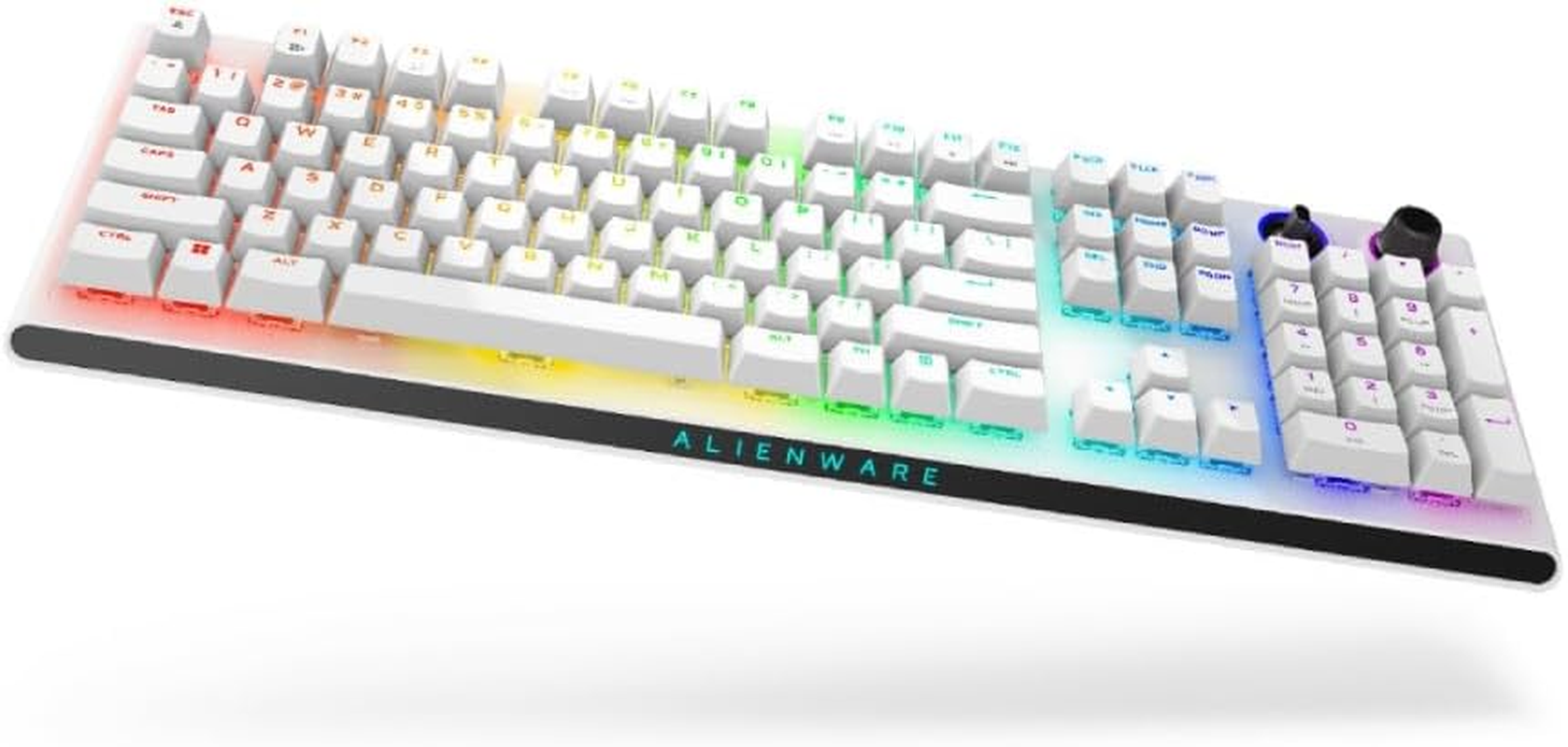 Dell Alienware AW920K Wireless Gaming Keyboard QWERTY US English Lunar Light Cherry MX Red Switches (2.4 Ghz & Bluetooth 5.1) &ndash; up to 110 H Runtime, Per-Key 16.8 Million RGB Backlight &ndash; Black image number 1