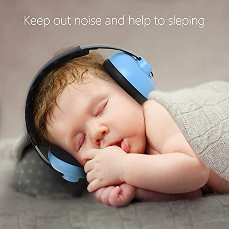 Noise Cancelling Headphones for Kids, Babies Ear Protection Earmuffs Noise Reduction for 0-3 Years Babies, Toddlers, Infant (Blue) - Blue image number 4
