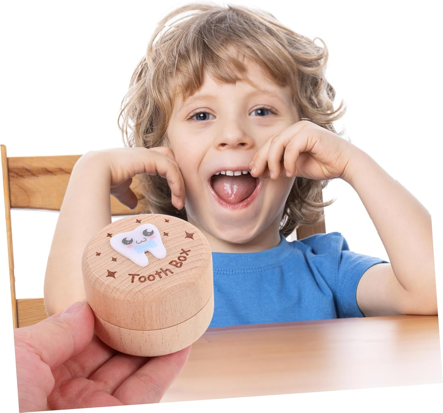 Wooden Tooth Keepsake Box for Boy Girl Modern Minimalist Storage Container for First Tooth Newborn Present and Memory Organizer Durable Safe and Elegant Design image number 1