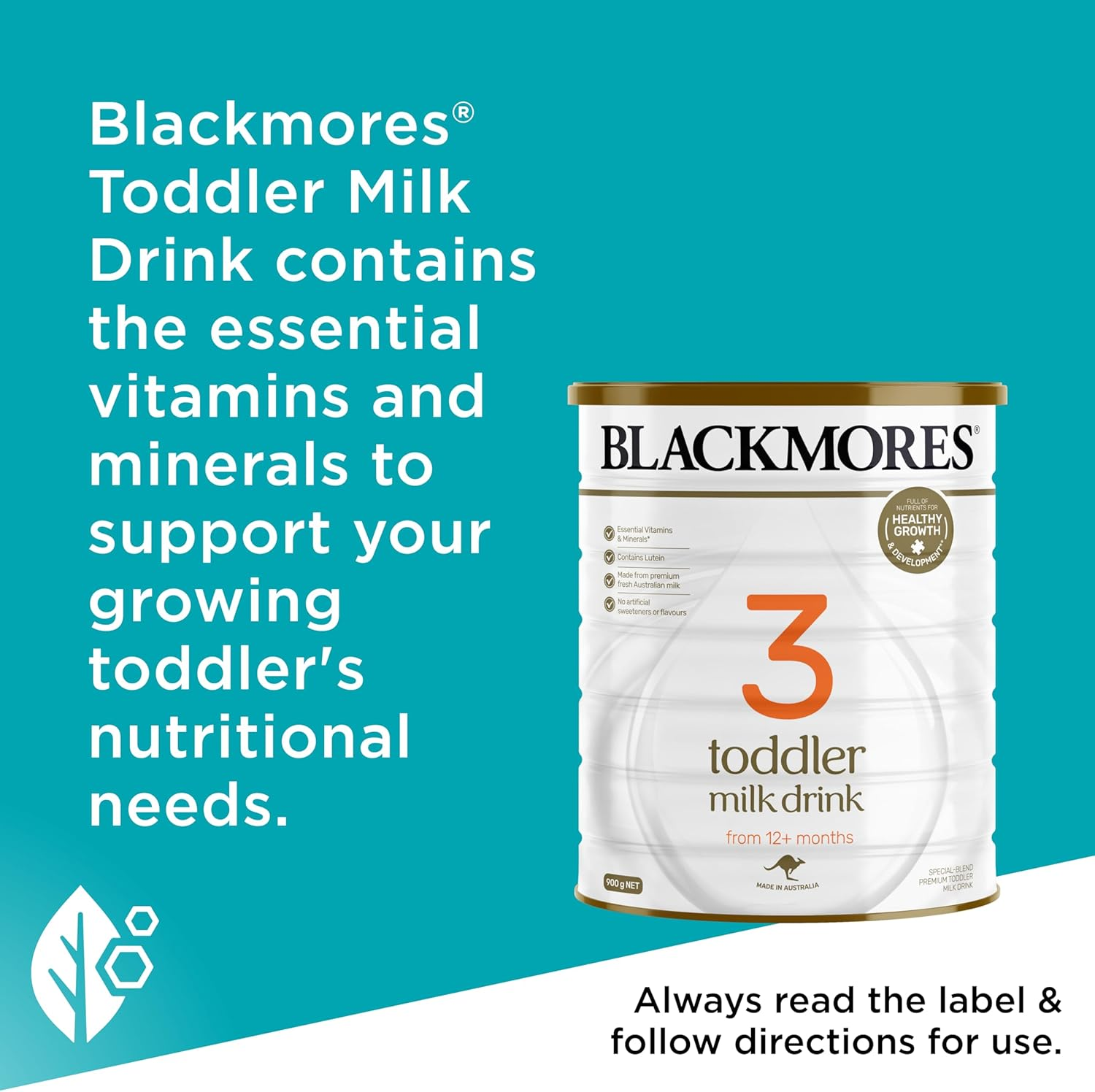 Blackmores Toddler Milk Drink |Supports Your Growing Toddler'S Nutritional Needs | 900 Grams, Powder image number 6