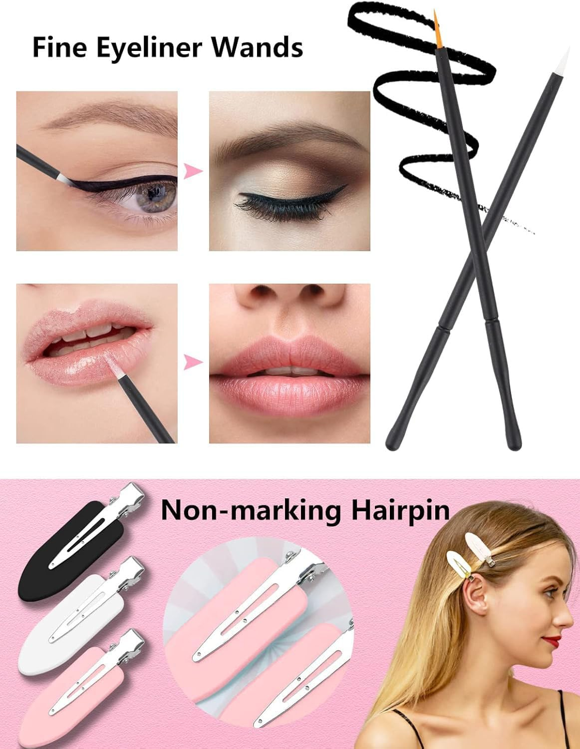 Disposable Makeup Applicators Kit - 250 Pcs Professional Makeup Tools Set (Eyeliner Brushes, Mascara Wands, Lipstick Applicators) (Portable, Count, 250) image number 3