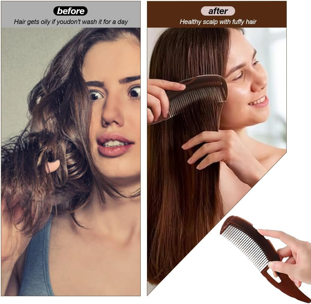 SGERUFZ Dandruff Comb, Hair Comb, Hollow Tooth Head, Cleaning, Scalp Care, Fine Tooth Tail Comb, Energy Massage Hair Comb, Washable, Women and Men image number 5