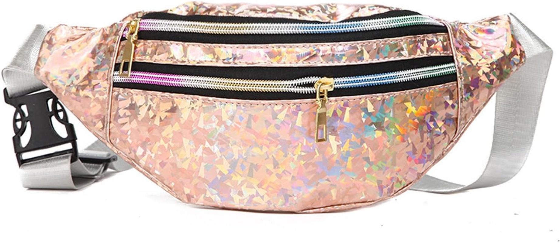 Fanny Pack Fashionable Waist Bag Waterproof Bum Bag with Adjustable Strap for Women Men Sports Running Hiking Jogging (Rose) (Pink)