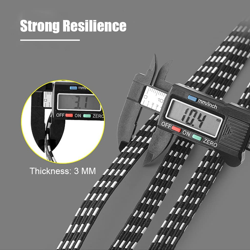 3 in 1 Bicycle Elastic Hooks Rope Bicycle Bungee Cords Elastic with 2 Hoods, Pack of 2 image number 5