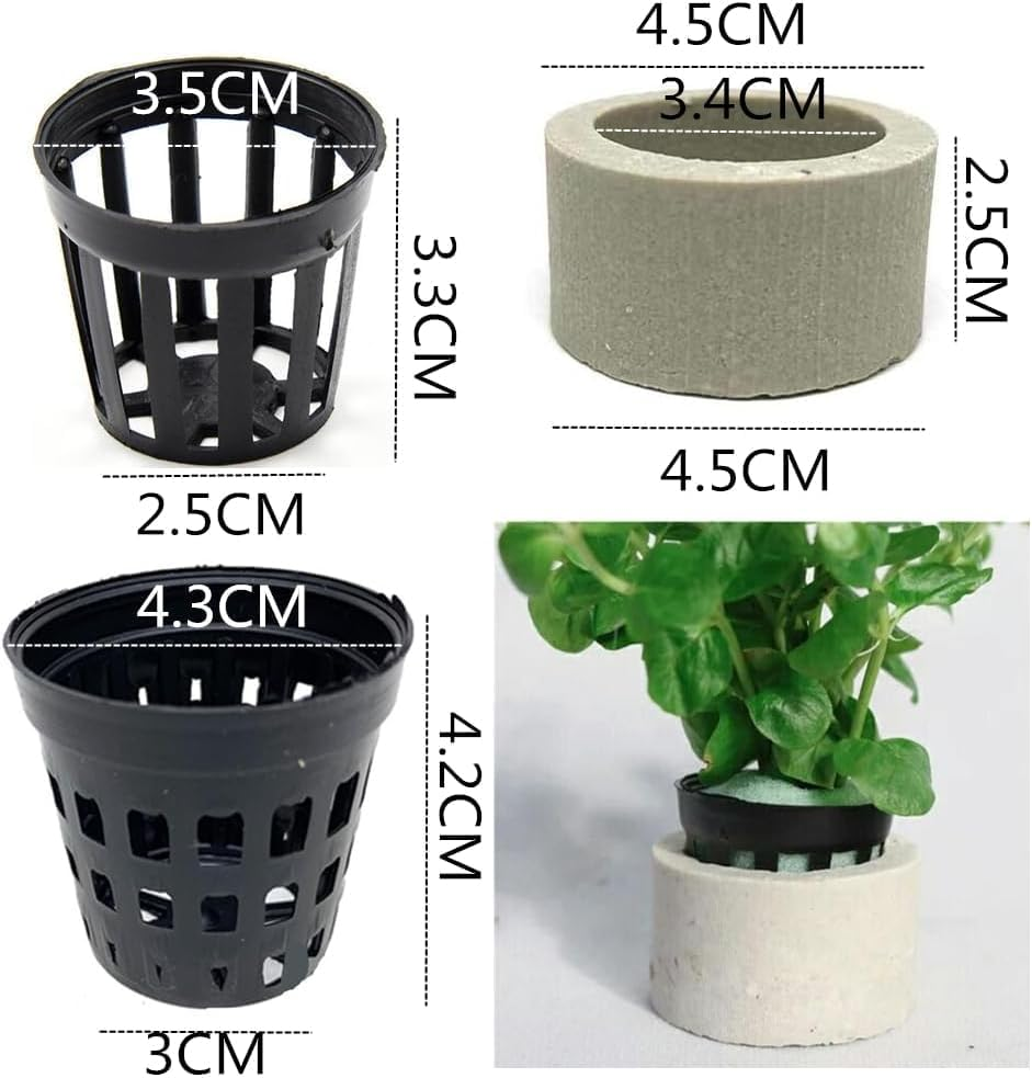 Aquarium Planting Baskets Rings,15 Pcs Aquatic Plants Fixed Ring Set, Aquatic Plant Planting Basket Flower Pots anti Floating Plant Ring and Cup,Aquatic Plants Fixed Ring Fish Tank Planting Cups