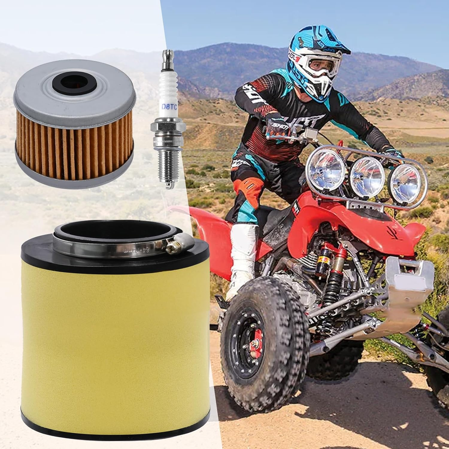 SYOWADA 17254-HC5-900 Air Filter Tune up Kit Replacement for Honda TRX300 Shaft 2WD 1992-2000, Replace NU4119ST, 320-21, NU4119ST, 1310, 14-4119, NU-4119ST image number 5