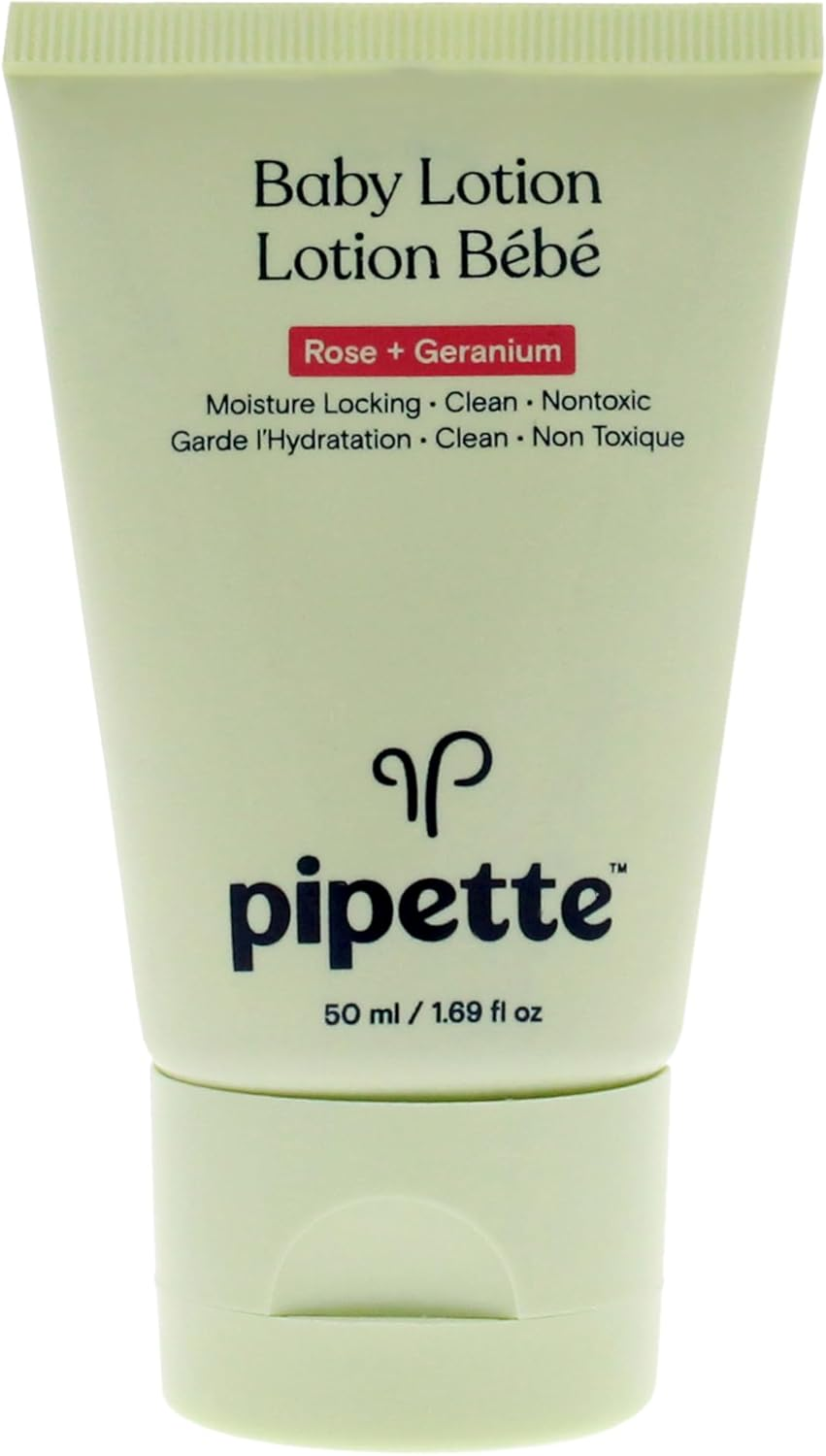 Baby Lotion - Rose plus Geranium by Pipette for Kids - 1.69 Oz Lotion