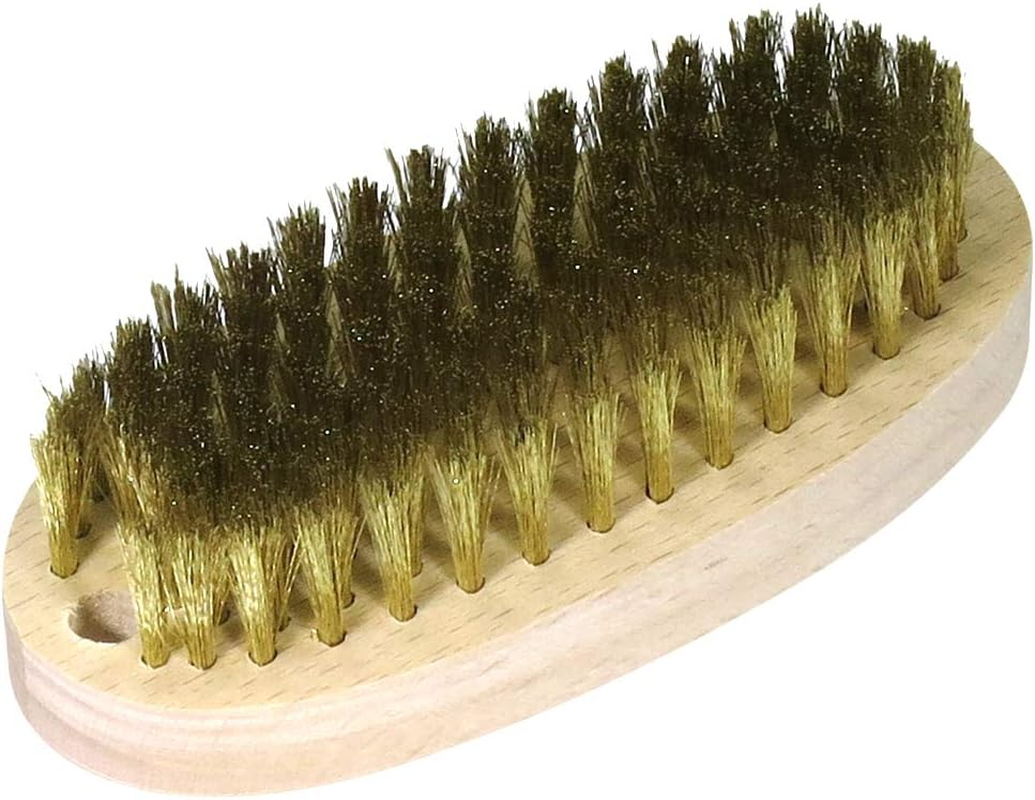 KONYO Daigoro Brass Wire Brush, Oval Shape
