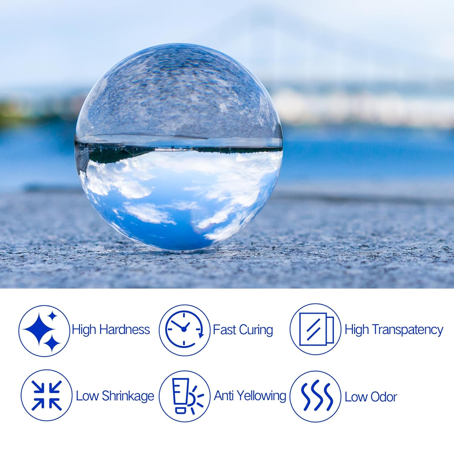 500G UV Resin, Upgrade Formula Crystal Clear Solar Cure Sunlight Activated Hard Resin Kit for Jewelry Making, Casting & Coating, DIY Craft image number 3