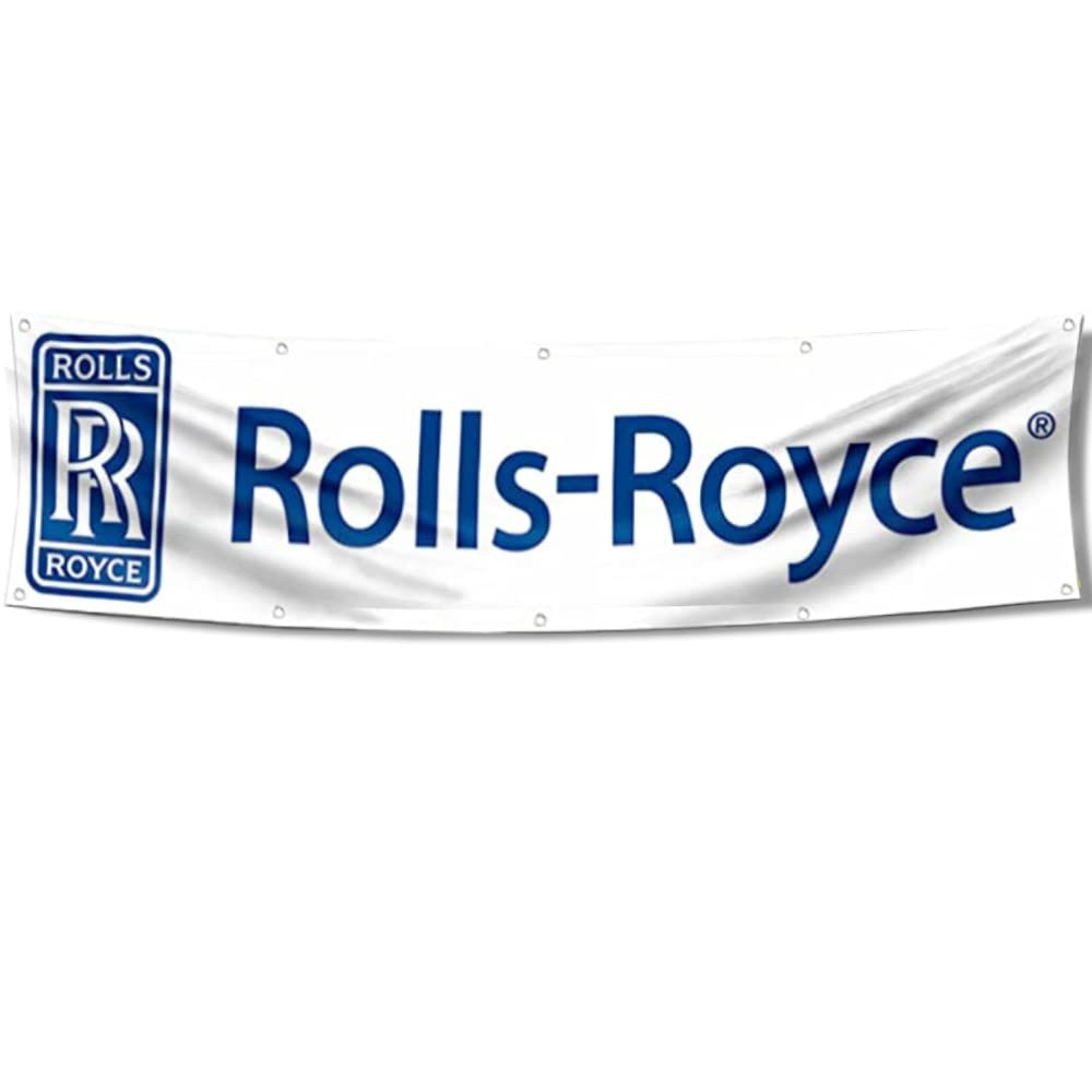 ENMOON Roll Royces Banner Luxury Car Flag Banner 2X8Ft Garage Shop Wall Decor image number 2