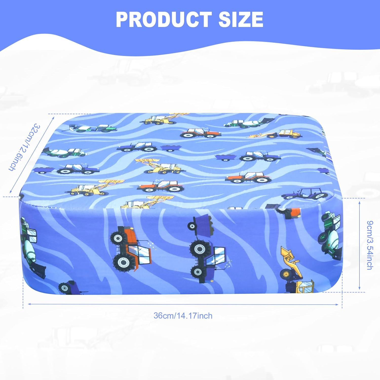 Toddler Booster Seat for Dining Table Chair Increasing Cushion Highchair Seat Pad on the Go Seat Highten Pad Travel Storage Chair Portable Kids Booster Seat for Toddlers Eating (Blue)