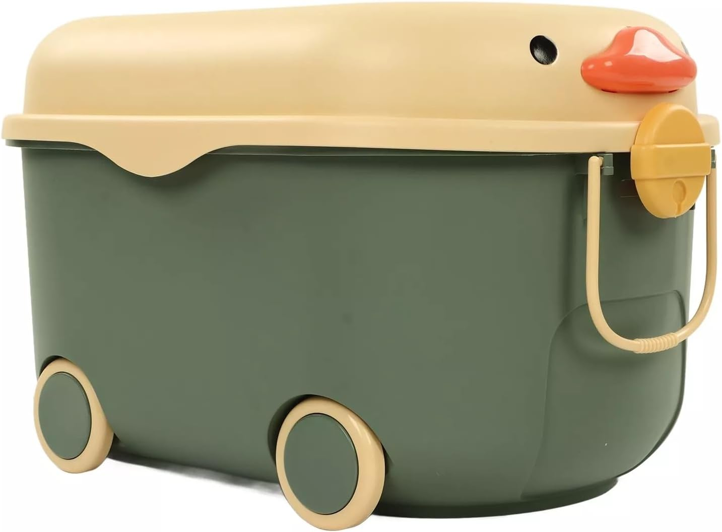 Kid&rsquo;S Storage Chest Toy Box with Wheels Toy Organizers Household Cute Duck Organizing Snack Box Baby Clothes Storage Organizer (Blue, Extra Large)