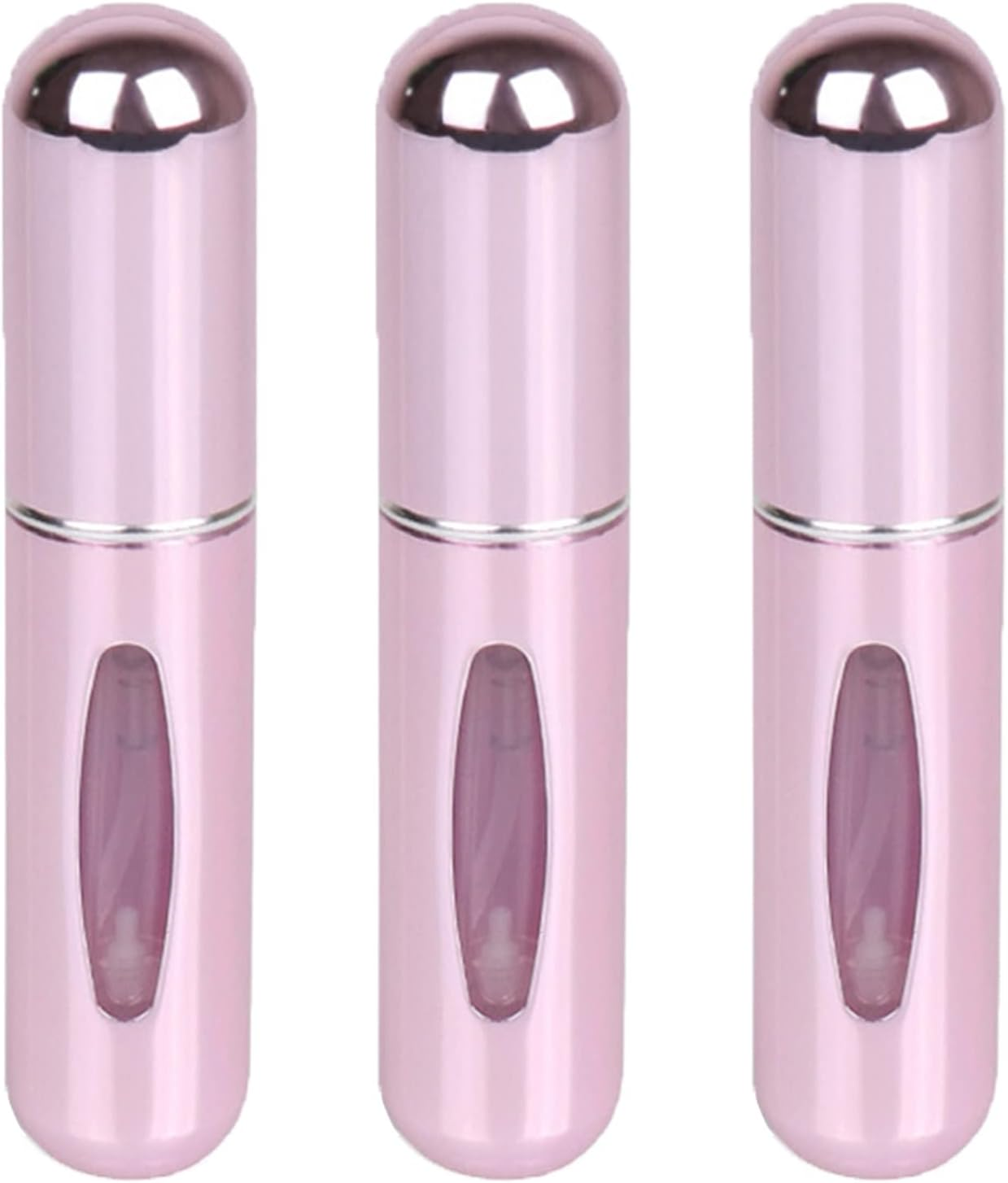 Mini Atomizer Perfume Bottle,3Pcs 5Ml Portable Travel Sub-Bottling Atomiser Spray Bottle,Liquid Spray Bottle,Bottom Refillable Perfume Atomizer Bottle for Purse Handbag Pocket Luggage (Bright Gold)