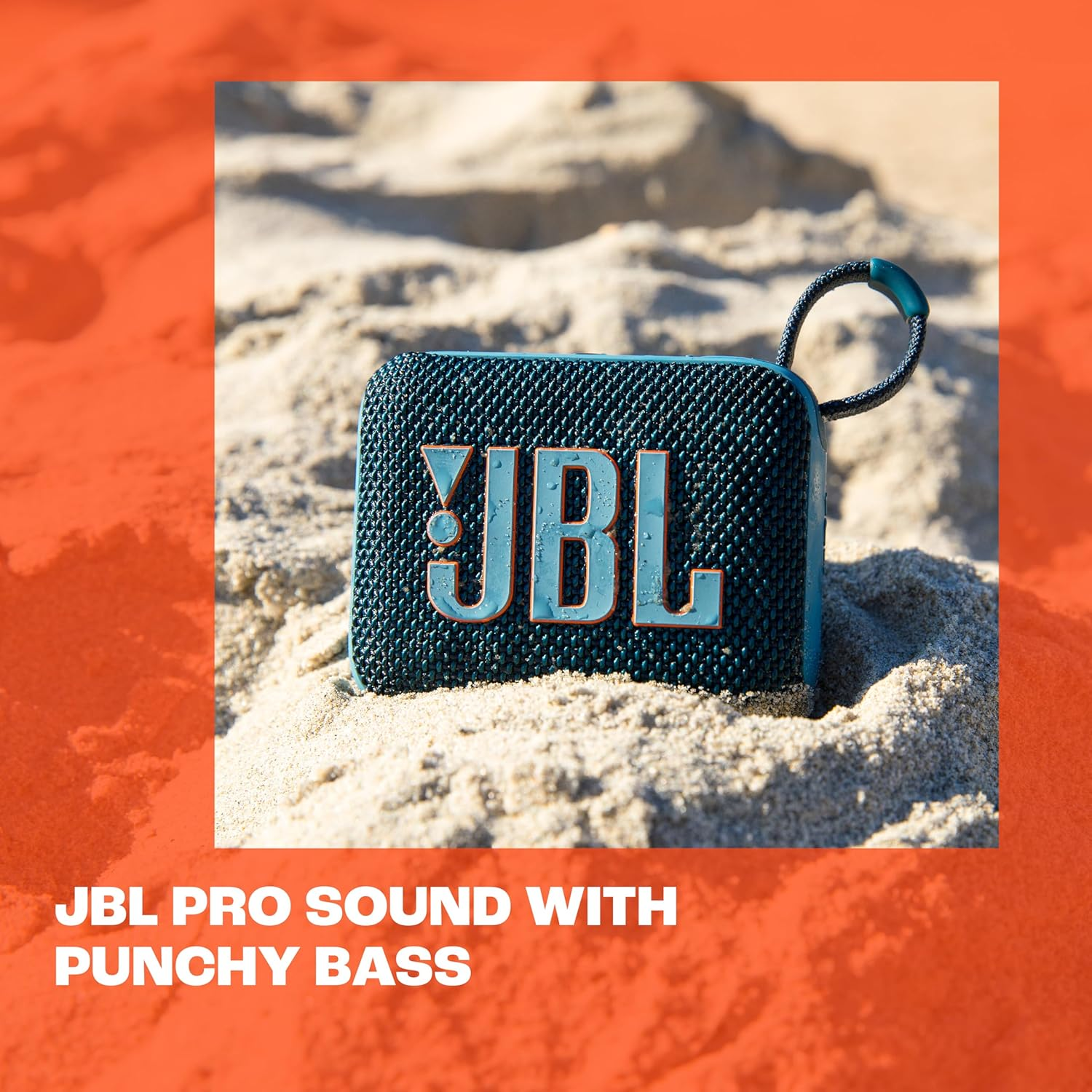 JBL Go 4, Ultra-Portable JBL Pro Sound with Punchier Bass, up to 7 Hours of Playtime plus 2 Hours with Playtime Boost, Waterproof and Dustproof, Multi-Speaker Connection by Auracast, Squad - Black image number 5