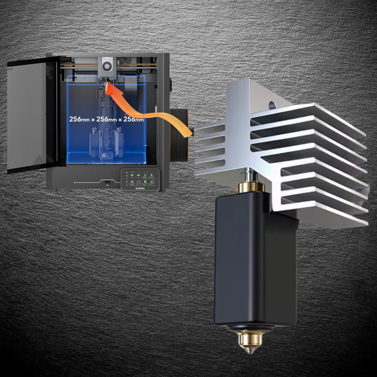 For Elegoo Centauri Carbon Hot End, for Elegoo Hot End Ceramic Hotend Kit for Elegoo, 0.4MM Hardened Steel Nozzle & Brass Nozzle, Heat Sink, 3X Silicone Socks, 2X Nozzle Brushes-0.8Mm image number 4