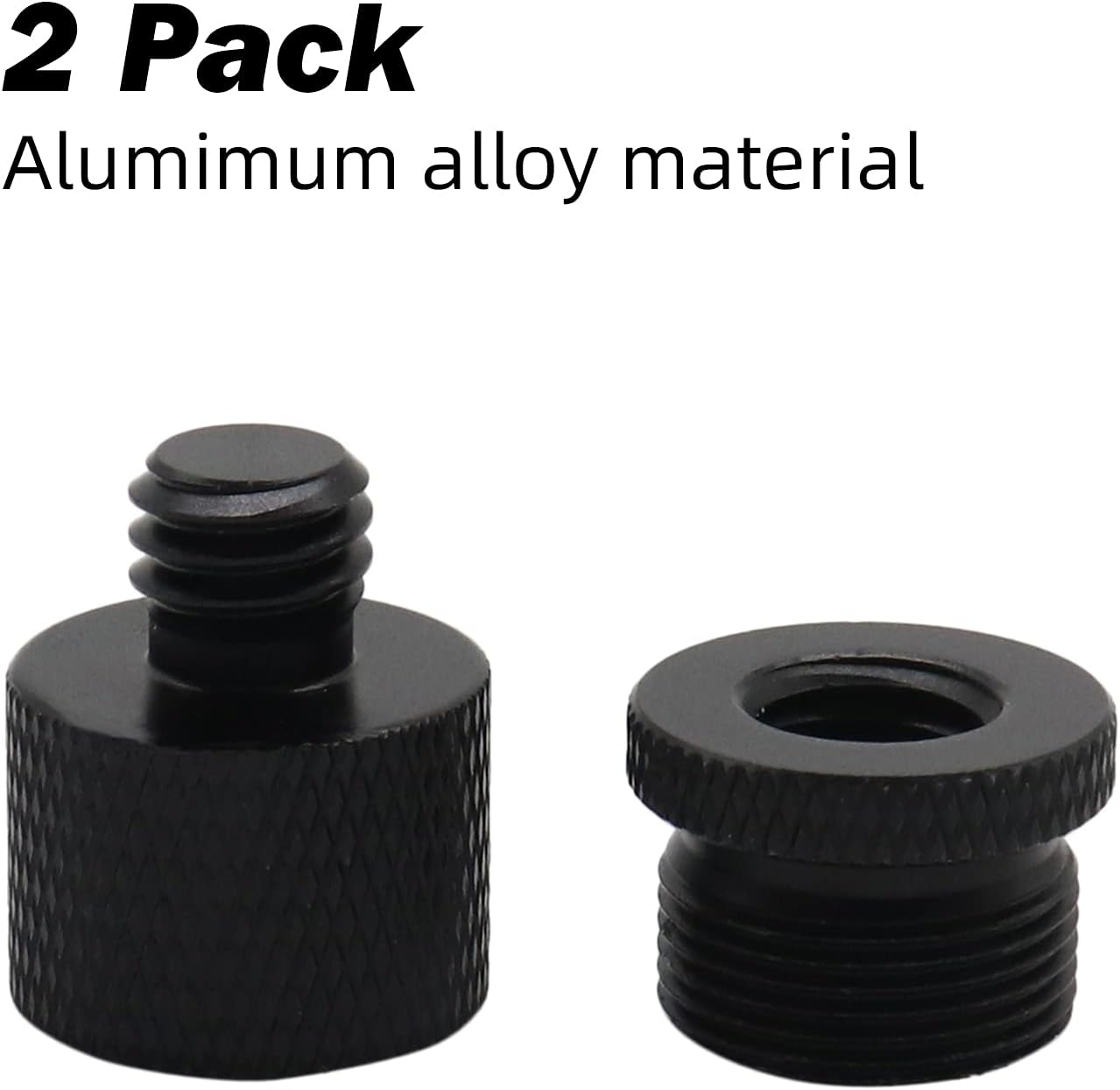 Thread Adapter Worthplanet Mic Screw Adapter 5/8 Female to 3/8 Male and 3/8 Female to 5/8 Mic Stand Adapter for Microphone Stand Tripod Adapter W060006 image number 1