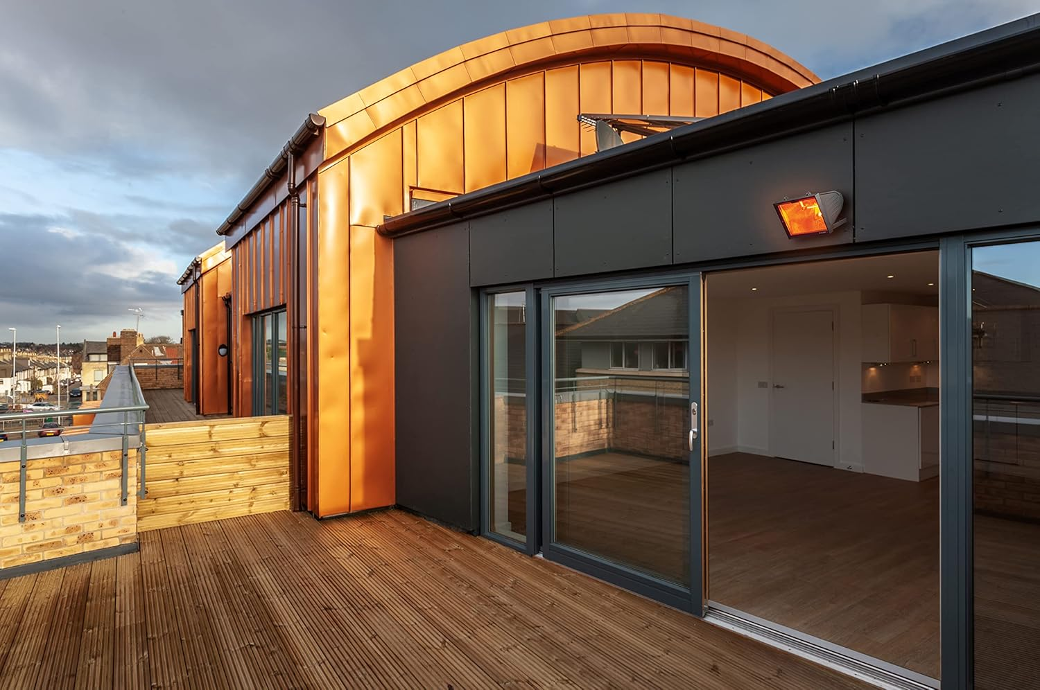 Knightsbridge Outdoor Infared Heater with Mesh Grille in Black, HEOD1309BK Supplied with 3M of Pre Wired Cable + UK Plug image number 1