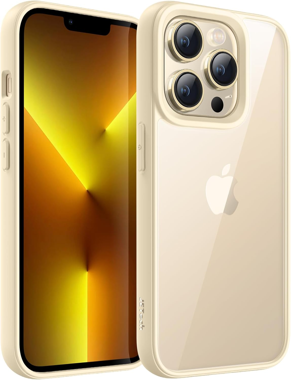 Jetech Case for Iphone 13 Pro 6.1-Inch, Shockproof Phone Bumper Cover, Solid Color Matte TPU Frame, Anti-Scratch Clear Back (Sierra Blue)