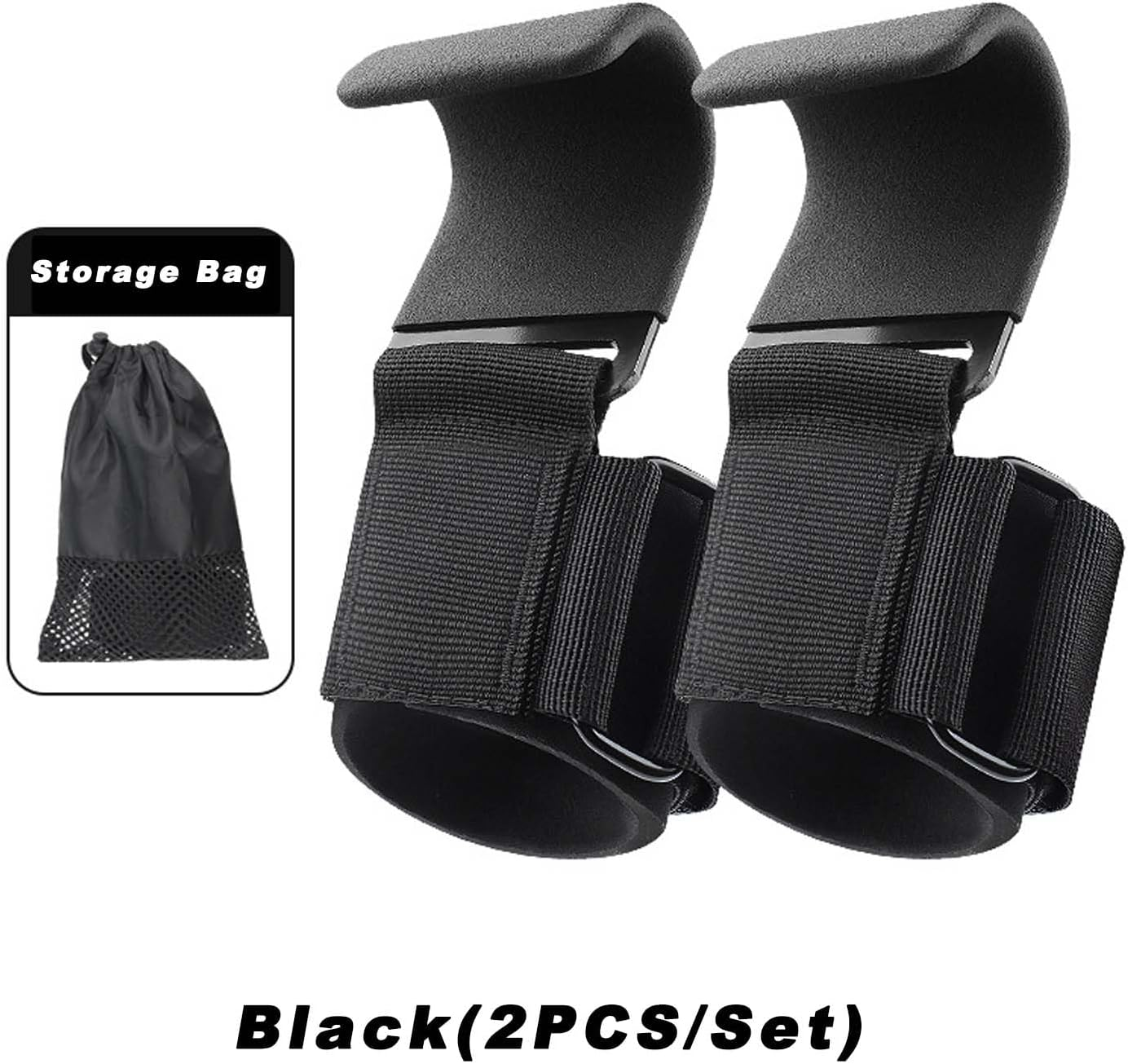 Sports Weightlifting Hooks with Wrist Straps | Double Leather Lifting Straps | for Men Deadlift Gym Straps | with Cushion Wrist Loop, Gym Lifting Wrist Wraps | for Weightlifting (Pair)