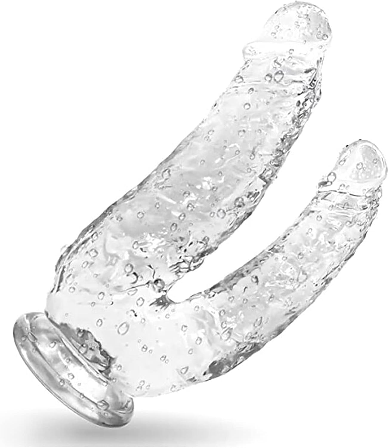 8.26 Inch Double Ended Realistic Dildos, Big Silicone Dildo Adult Sex Toy with Suction Cup Base for Hands-Free Play, Soft Fantasy Lifelike Dildo for G-Spot and Anal Play Sex Toys for Women Transparent image number 5